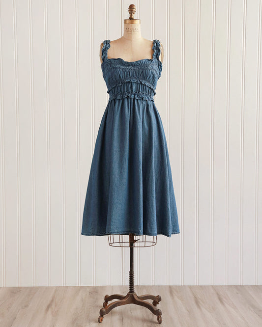 Backyard Gathering Denim Dress